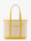 Polo Ralph Lauren Canvas shoulder bag with embroidered logo on the front - Ecruracingyellow