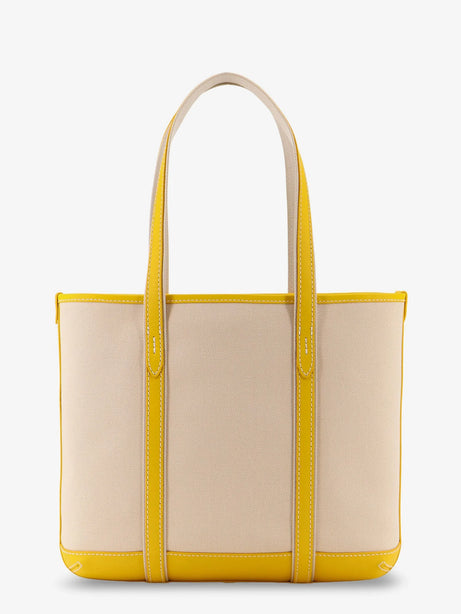 Polo Ralph Lauren Canvas shoulder bag with embroidered logo on the front - Ecruracingyellow
