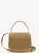 Ami Paris Suede crossbody bag with metal logo on the front - Miel