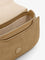 Ami Paris Suede crossbody bag with metal logo on the front - Miel