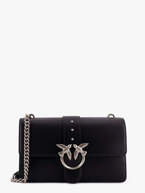 Pinko Love One leather crossbody bag - Nero