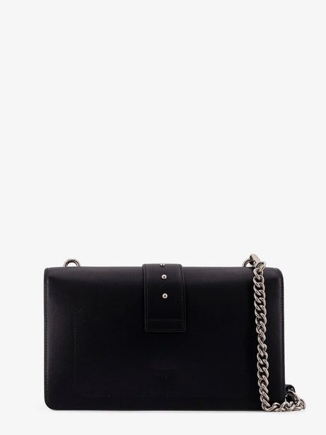 Pinko Love One leather crossbody bag - Nero