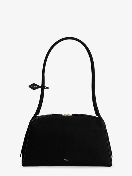 Alaia Le Bouledogue nubuck shoulder bag - Noir