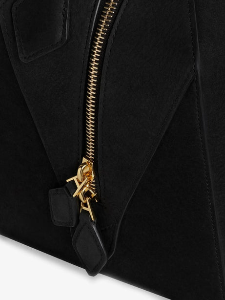 Alaia Le Bouledogue nubuck shoulder bag - Noir