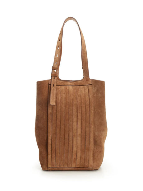Golden Goose 24/7 North South Bag In Suede - Brown