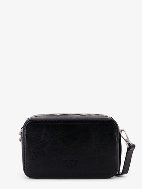 Pinko Carrie leather shoulder bag - Nero