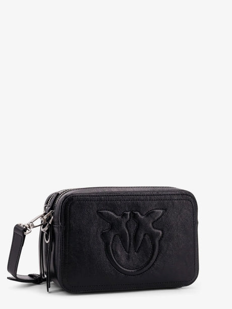 Pinko Carrie leather shoulder bag - Nero