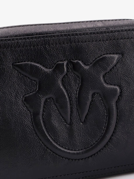 Pinko Carrie leather shoulder bag - Nero