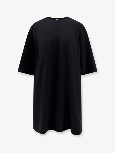 Toteme Relaxed Tee lyocell and cotton short dress - Black