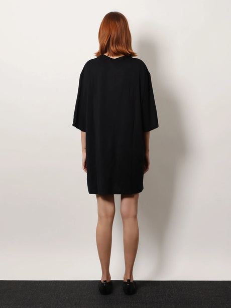 Toteme Relaxed Tee lyocell and cotton short dress - Black