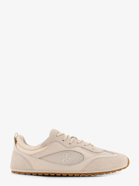 Tory Burch Field suede sneakers with leather inserts - Lightcream