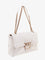 Pinko Matelassé leather shoulder bag with iconic love birds buckle - Bianco