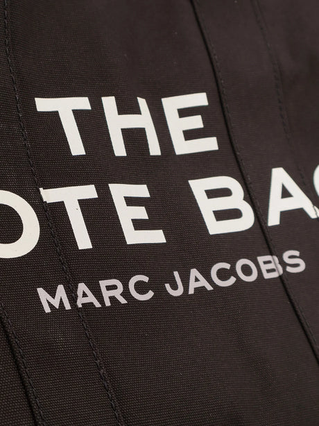 Marc Jacobs Canvas shopping bag with frontal logo - Black
