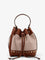 Valentino Garavani Rockstud Spike canvas and leather shoulder bag - Marrone