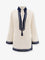 Tory Burch Cotton short dress with contrasting profiles - French Cream