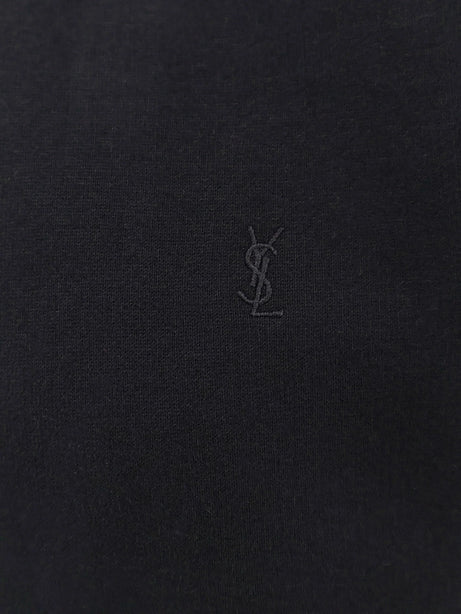 Saint Laurent Certified cotton sweatshirt with Cassandre embroidery - Noir