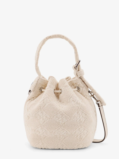 Tory Burch T Monogram Terry Mini canvas bucket bag - New Ivory
