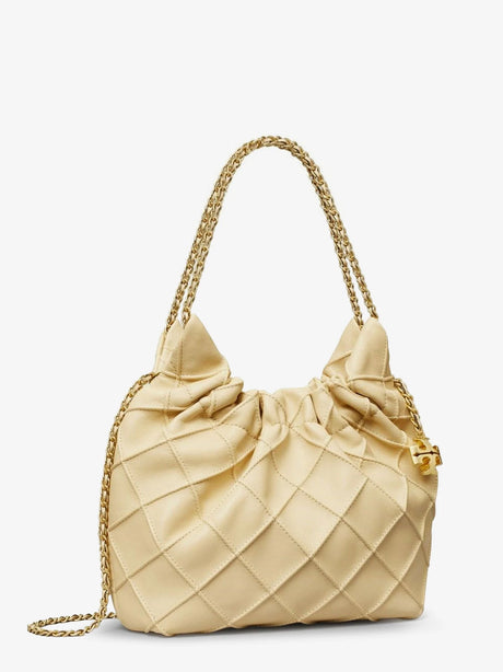 Tory Burch Fleming Mini Hobo Bag - Vanilla Soft Serve