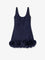 Self Portrait Denim mini dress with 3D flowers - Blue