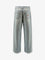 Miu Miu Cotton Jeans with Logo Lettering embroidery - Celeste