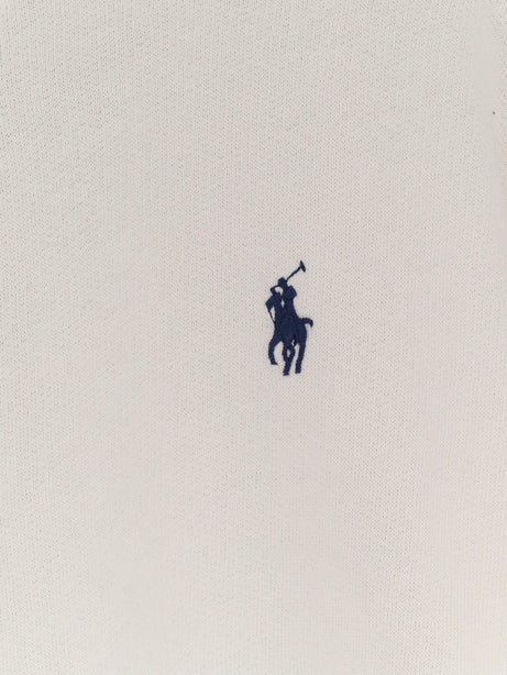 Polo Ralph Lauren Cotton blend sweater with embroidered logo on the front - White