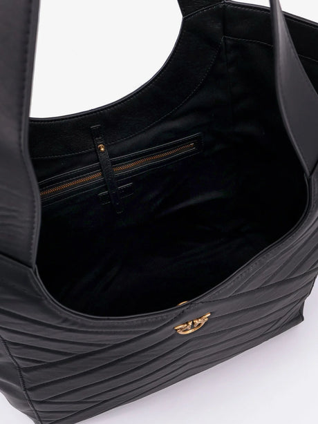 Pinko Quilted leather shoulder bag - Nero