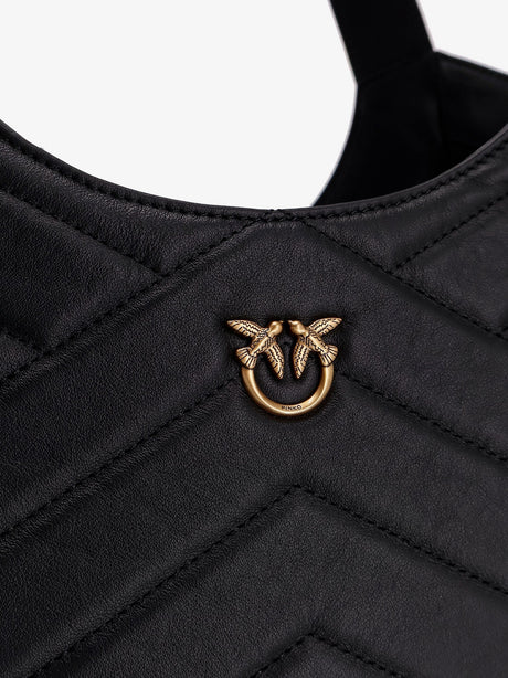 Pinko Quilted leather shoulder bag - Nero