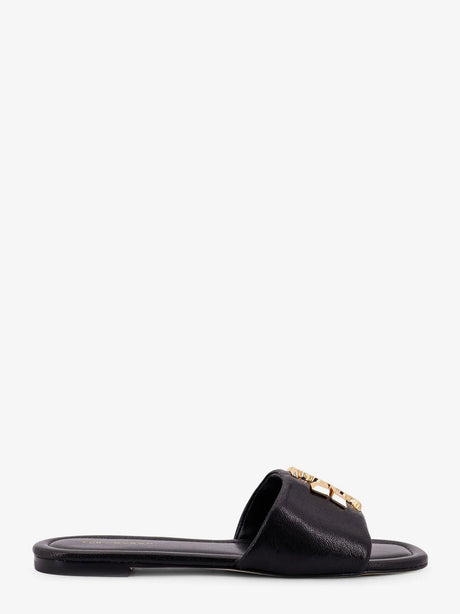 Tory Burch Eleanor leather flat sandals - Perfect Black