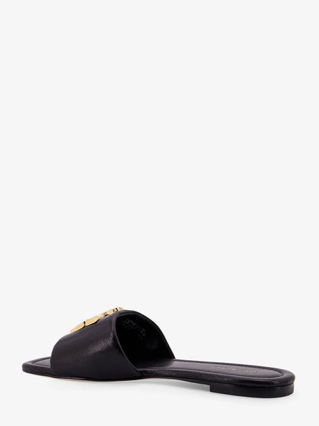 Tory Burch Eleanor leather flat sandals - Perfect Black