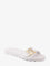 Tory Burch Patent synthetic leather Buckle Slide - White / Gold