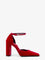 Alaia D' Orsay 90 velvet décolleté - Fuchsia