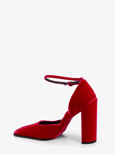 Alaia D' Orsay 90 velvet décolleté - Fuchsia