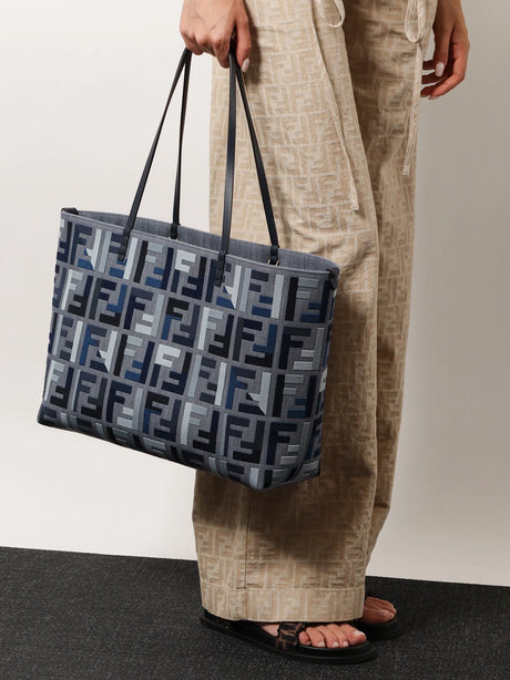 Fendi Roll Large jacquard FF fabric tote bag - Mirto+Mlc+Os