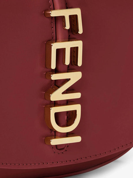 Fendi Wallet on Chain Fendigraphy leather crossbody bag - Rso Scuro
