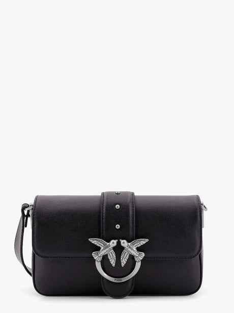 Pinko Love one mini leather shoulder bag - Nero