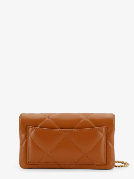 Tory Burch Kira matelassé leather shoulder bag - Classic Chestnut