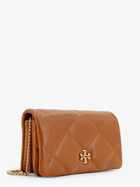 Tory Burch Kira matelassé leather shoulder bag - Classic Chestnut