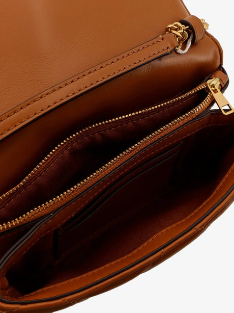Tory Burch Kira matelassé leather shoulder bag - Classic Chestnut