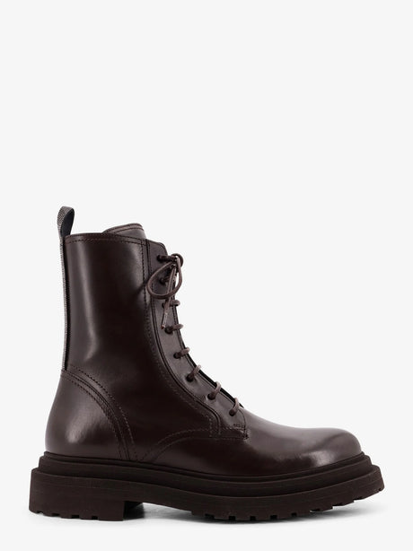 Brunello Cucinelli Leather ankle boots - Testa Di Moro