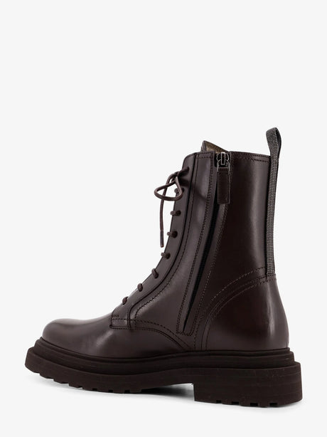 Brunello Cucinelli Leather ankle boots - Testa Di Moro