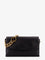 Gucci Leather crossbody bag with embossed GG motif - Black