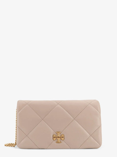 Tory Burch Kira quilted leather crossbody bag - Light Stone