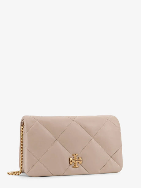 Tory Burch Kira quilted leather crossbody bag - Light Stone