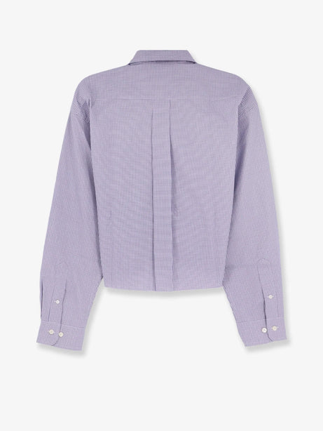 Miu Miu Pin check cotton shirt - Bleu