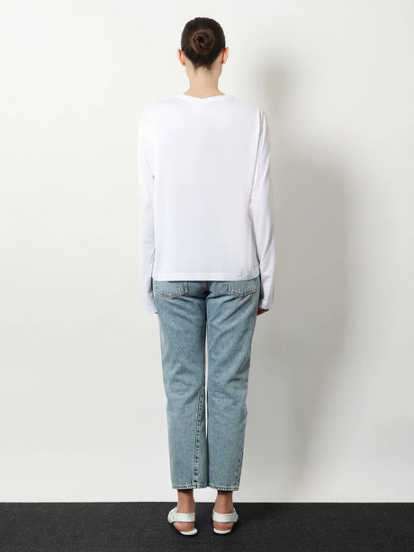 Toteme Classic Long-Sleeve lyocell and cotton T-shirt - White