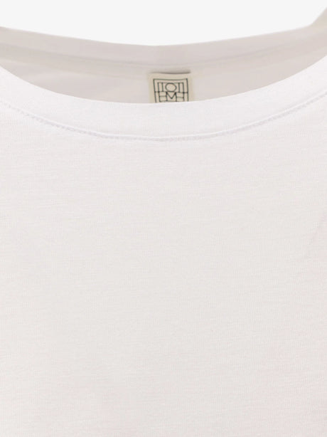 Toteme Classic Long-Sleeve lyocell and cotton T-shirt - White