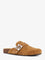 Tory Burch T Monogram Mellow jacquard suede Mule - Golden Brown/Silver