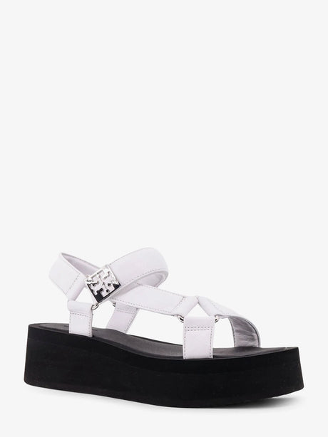 Tory Burch Mellow leather wedge sandals - Tory Navy