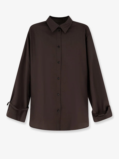 Toteme Tie-Cuff wool shirt - Pepper