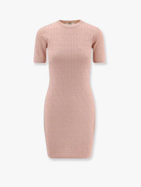 Fendi FF cotton and viscose dress - Pink Salt-25
